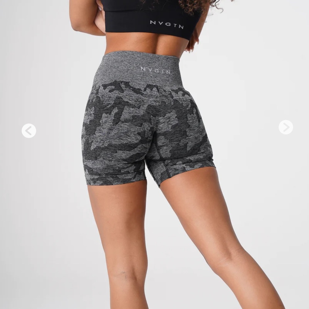 NVGTN Black Camo Seamless Shorts